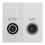 Гніздо r-TV / SAT, білий, 2 модулі, Unica New - Schneider Electric [NU345618]