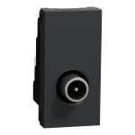 TV розетка, чорна, 1 модуль, Unica New - Schneider Electric [NU346154]