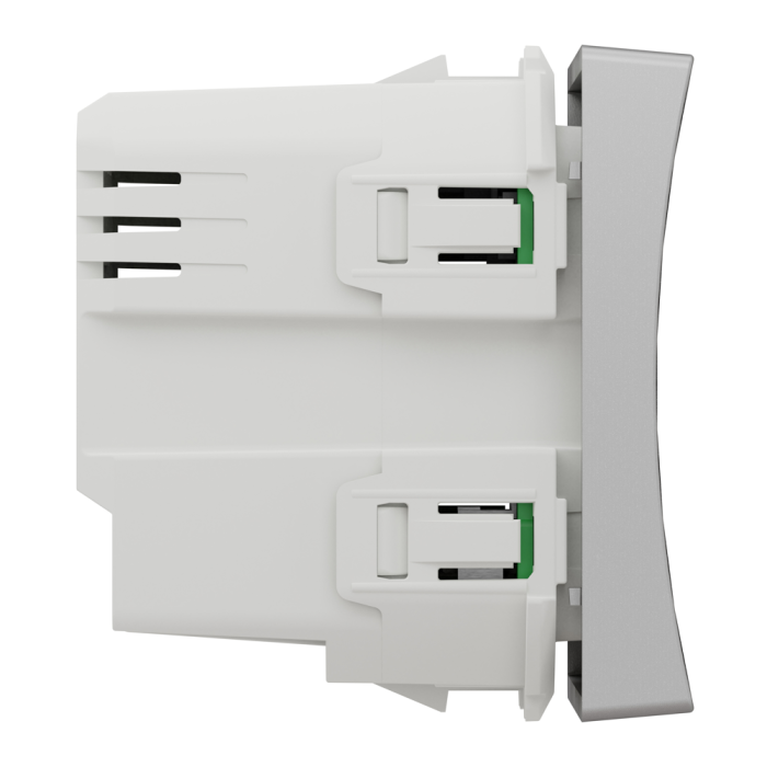 Таймер, алюмінієвий, 1-клавішний, 10 А, 2 модулі, Unica New - Schneider Electric [NU353530]