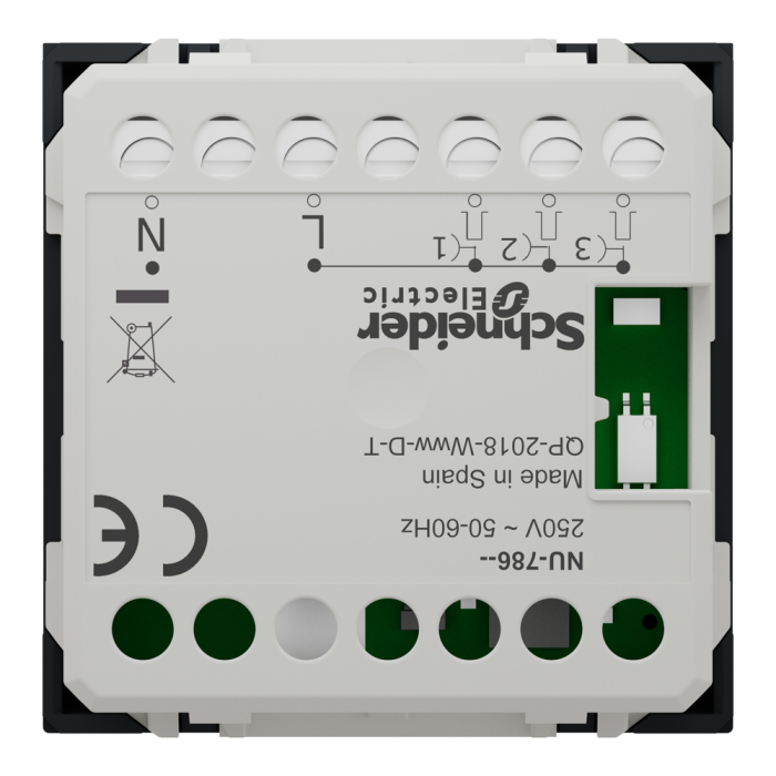 Електронний дверний дзвінок, чорний, 2 модулі, Unica New - Schneider Electric [NU378654]