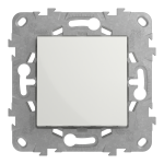 Вимикач, білий, 1-клавішний, 10 А, 2 модулі, Unica New - Schneider Electric [NU520318]