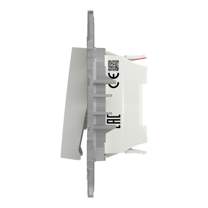 Вимикач, 1-клавішний, 10 А, 2 модулі, білий, Unica New, Schneider Electric [NU520318]