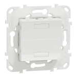 Кнопка 1-клавішна, біла, 2 модулі, Unica New - Schneider Electric [NU553018]