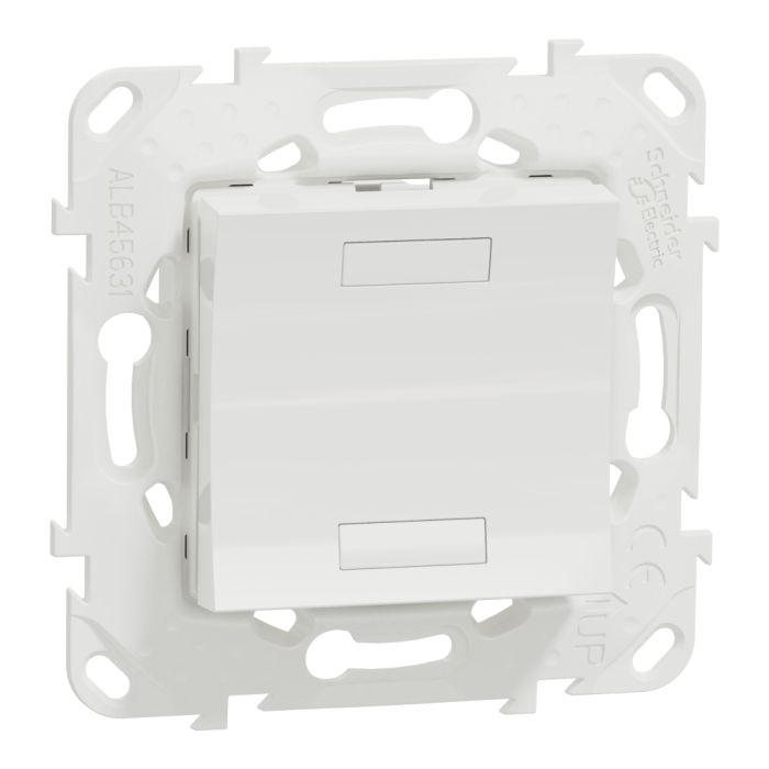 Кнопка 1-клавішна, біла, 2 модулі, Unica New - Schneider Electric [NU553018]