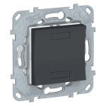 Кнопка 1-клавішна, чорна, 2 модулі, Unica New - Schneider Electric [NU553054]