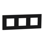 Рамка 3 постова, чорна, Unica New - Schneider Electric [NU600672]