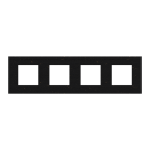 Рамка 4 постова, чорна, Unica New - Schneider Electric [NU600874]