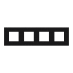 Рамка 4 постова, чорна, Unica New - Schneider Electric [NU600874]