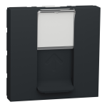 Лицьова накладка, чорна, 2 модулі, Unica New - Schneider Electric [NU946154]