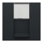 Лицьова накладка, чорна, 2 модулі, Unica New - Schneider Electric [NU946154]