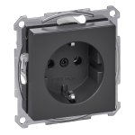 Розетка, чорна, 16 А, Merten - Schneider Electric [MTN2301-0414]