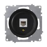 Розетка комп'ютерна 1xRJ45 кат.5e, чорна ONEKEYELECTRO [OKE100404]