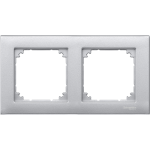 Рамка 2 постова, алюмінієва, Merten - Schneider Electric [MTN486260]