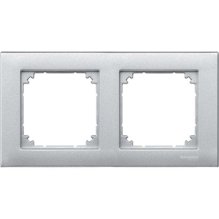 Рамка 2 постова, алюмінієва, Merten - Schneider Electric [MTN486260]