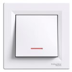 Кнопка 1-клавішна, біла, 10 А, Asfora - Schneider Electric [EPH1600321]