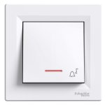 Кнопка 1-клавішна, біла, 10 А, Asfora - Schneider Electric [EPH1700121]