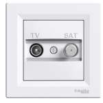 TV / SAT розетка, біла, Asfora - Schneider Electric [EPH3400421]