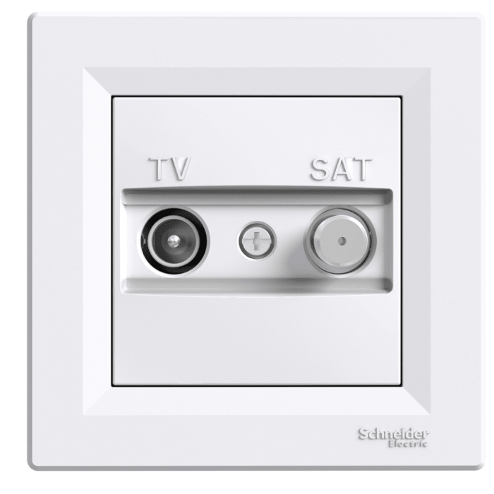 TV / SAT розетка, біла, Asfora - Schneider Electric [EPH3400421]