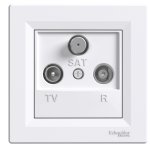 TV/SAT/R розетка, біла, Asfora - Schneider Electric [EPH3500221]