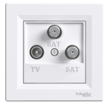 TV / SAT розетка, біла, Asfora - Schneider Electric [EPH3600121]