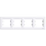 Рамка 4 постова, біла, Asfora - Schneider Electric [EPH5800421]