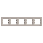 Рамка 5 постова, бронза, Asfora - Schneider Electric [EPH5800569]