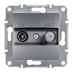 TV / SAT розетка, сталь, Asfora - Schneider Electric [EPH3400162]