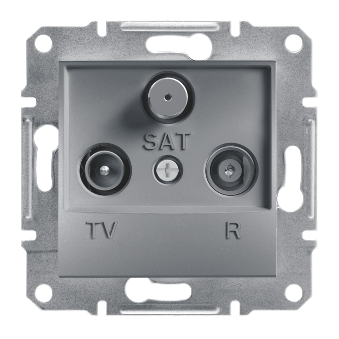 TV/SAT/R розетка, сталь, Asfora - Schneider Electric [EPH3500162]