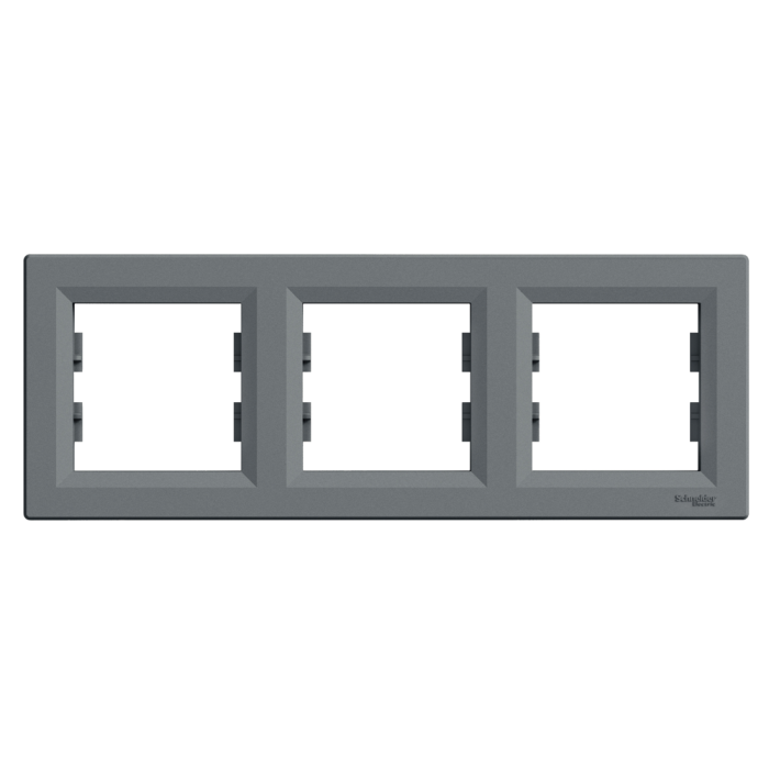 Рамка 3 постова, сталь, Asfora - Schneider Electric [EPH5800362]