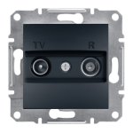 TV / r розетка, чорна, Asfora - Schneider Electric [EPH3300271]