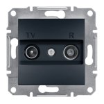 TV / r розетка, чорна, Asfora - Schneider Electric [EPH3300171]