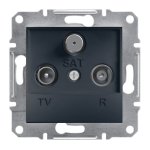 TV/SAT/R розетка, чорна, Asfora - Schneider Electric [EPH3500271]