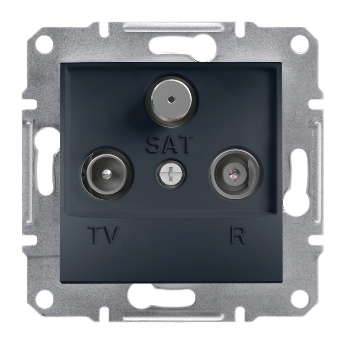 TV/SAT/R розетка, чорна, Asfora - Schneider Electric [EPH3500171]