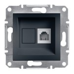 Телефонна розетка, чорна, Asfora - Schneider Electric [EPH4100171]