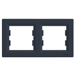 Рамка 2 постова, чорна, Asfora - Schneider Electric [EPH5800271]