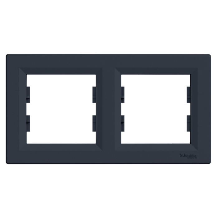 Рамка 2 постова, чорна, Asfora - Schneider Electric [EPH5800271]