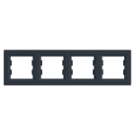 Рамка 4 постова, чорна, Asfora - Schneider Electric [EPH5800471]