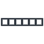 Рамка 6 постова, чорна, Asfora - Schneider Electric [EPH5800671]