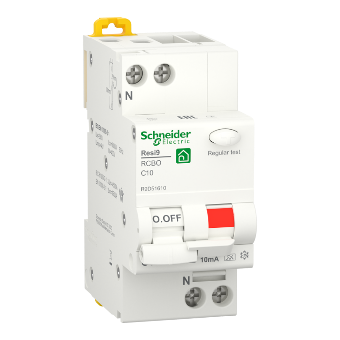 Автоматичний вимикач диференційного струму (авдс), 10 А, Resi9 - Schneider Electric [R9D51610]