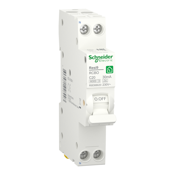 Автоматичний вимикач диференційного струму (авдс), 20 А, Resi9 - Schneider Electric [R9D88620]