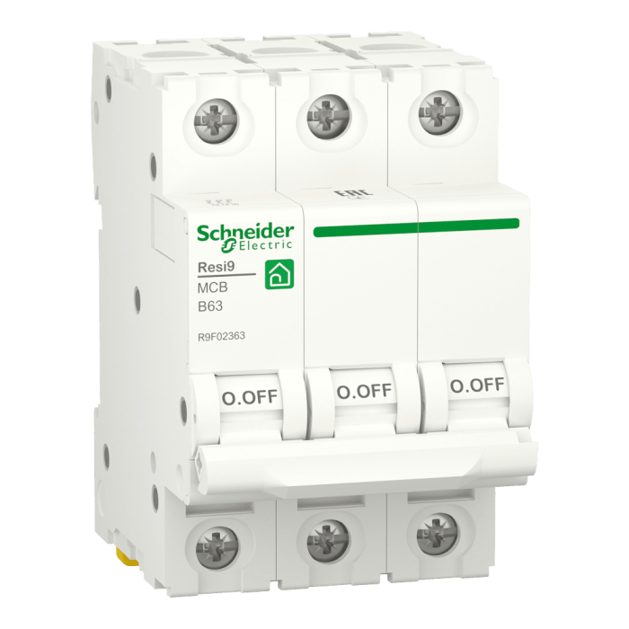 Автоматичний вимикач, 63 А, Resi9 - Schneider Electric [R9F02363]