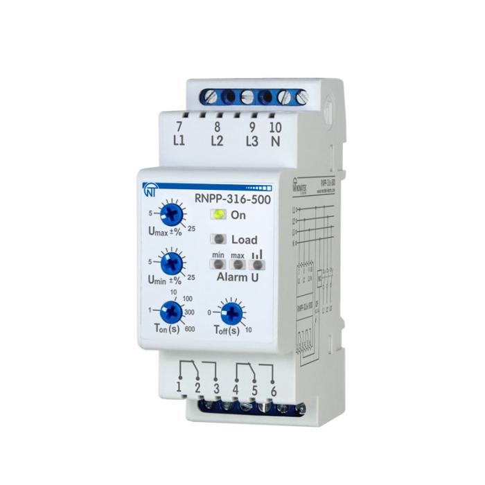 Трифазне реле напруги і контролю фаз РНПП-316-500, Новатек-Електро