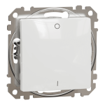 Вимикач, білий, 1-клавішний, 10 А, Sedna design&elements - Schneider Electric [SDD111102]