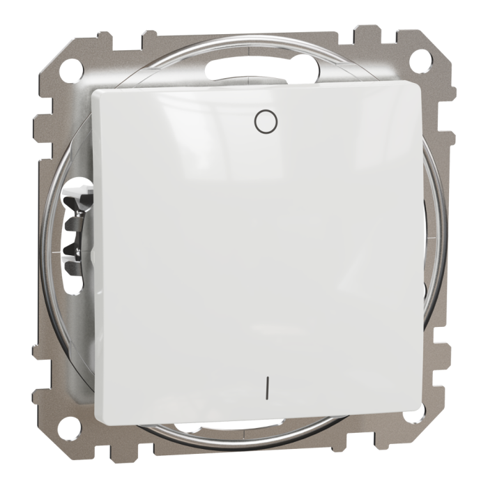 Вимикач, білий, 1-клавішний, 10 А, Sedna design&elements - Schneider Electric [SDD111102]