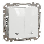 Вимикач, білий, 2-клавішний, 10 А, Sedna design&elements - Schneider Electric [SDD111104]