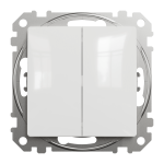 Вимикач, білий, 2-клавішний, 10 А, Sedna design&elements - Schneider Electric [SDD111105]