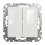 Вимикач, білий, 2-клавішний, 10 А, Sedna design&elements - Schneider Electric [SDD111105]