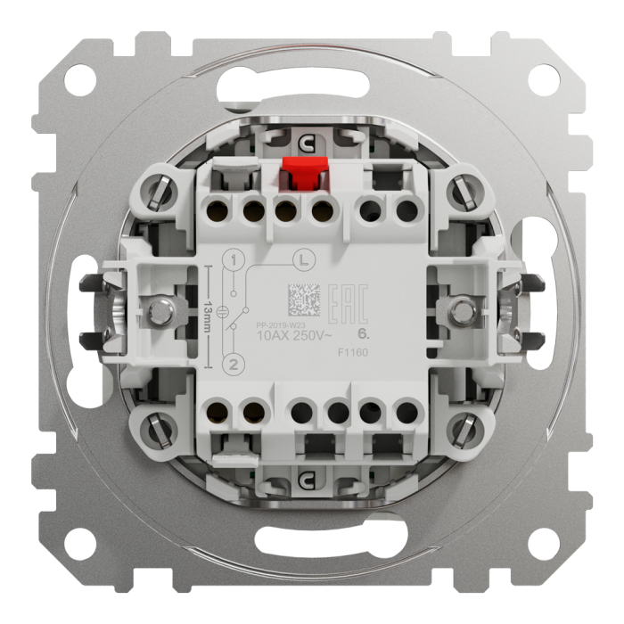 Вимикач, білий, 1-клавішний, 10 А, Sedna design&elements - Schneider Electric [SDD111106L]