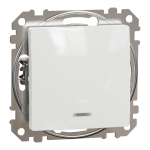 Вимикач, білий, 1-клавішний, 10 А, Sedna design&elements - Schneider Electric [SDD111106L]