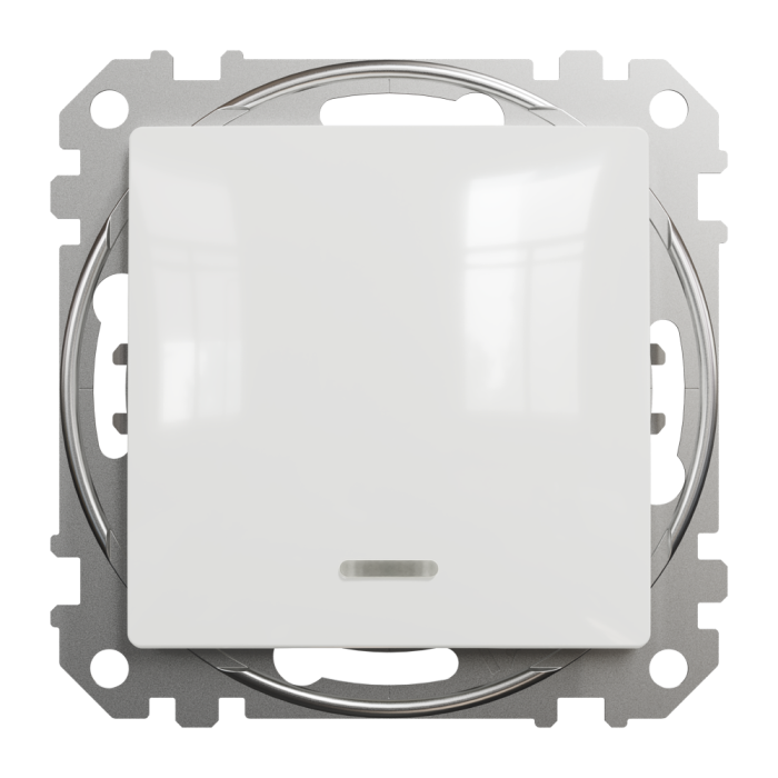 Вимикач, білий, 1-клавішний, 10 А, Sedna design&elements - Schneider Electric [SDD111106L]